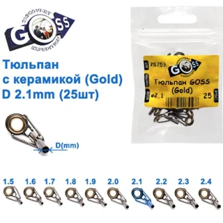 Тюльпан Goss з керамікою (gold) 2,1мм (25шт)