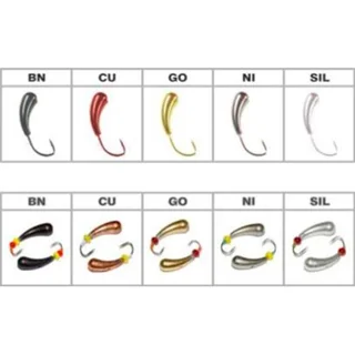 Уралка W Spider з отвором колір NI 2,5мм гачок Maruto (Вага: 0,31г) №22 (за 1шт)