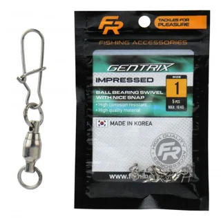 Вертл. із заст. Fishing ROI Ball bearing swivel with nice snap №0