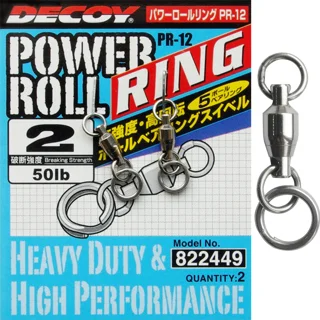 Вертлюжок Decoy PR-12 Power Roll Ring с заводным кольцом #02 (2 шт/уп)