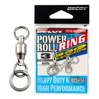 Вертлюжок Decoy PR-12 Power Roll Ring с заводным кольцом #3 (2 шт/уп)