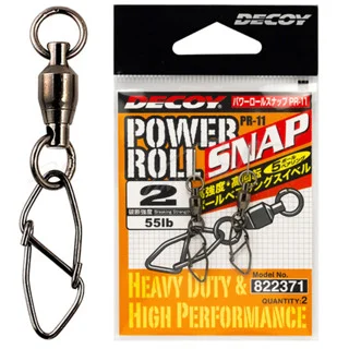 Вертлюжок с застежкой Decoy PR-11 Powerroll Snap #0 (2 шт/уп)