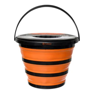 Ведро силиконове с крышкой Forrest Folding Bucket Orange with cover 10л