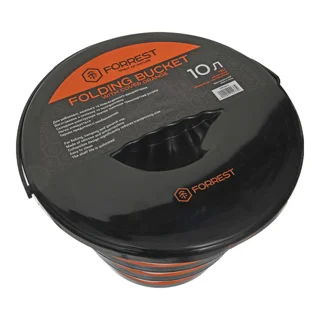 Ведро силиконове с крышкой Forrest Folding Bucket Orange with cover 10л