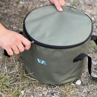 Відро для підгодовування велике VA (xакі) 19л 25x31см