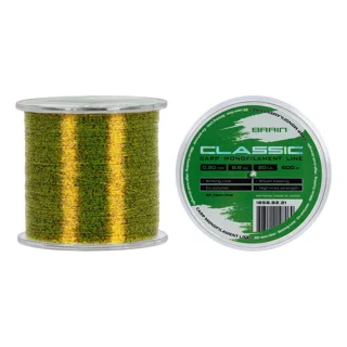 Волосінь Brain Classic Carp Line (3D neon lime) 600m 0.30mm 20lb 8.8kg