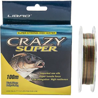 Волосінь Libao Crazy Super 100 метрів 0.35 тест 14.9 кг різнокольорова