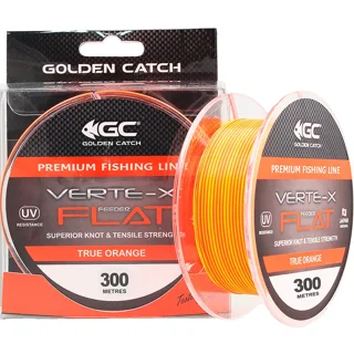 Волосінь GC Verte-X Flat 300м True Orange 0.331мм, розривне навантаження: 11.4кг