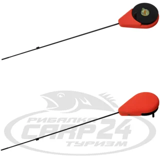 Вудка зимова Flagman Балалайка пiна відкрита червона