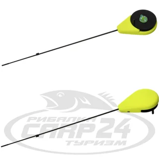 Вудка зимова Flagman Балалайка пiна відкрита жовта