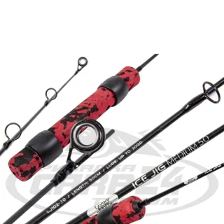 Вудка зимова телескоп Lucky John ICE JIG Medium (стекл.) 50см