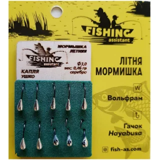 Блешня вольфрамова Winter Star літня Крапля вушко 0,45 гр колір: срібло