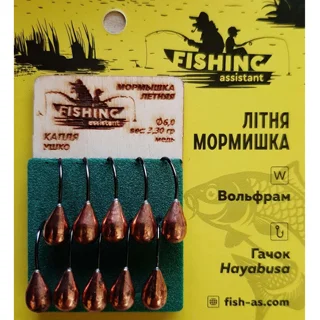 Блешня вольфрамова Winter Star літня Крапля вушко 3,30 гр колір: мідь