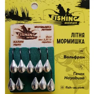 Блешня вольфрамова Winter Star літня Крапля вушко 3,30 гр колір: срібло