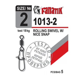 Застібка американка із Вертлюгом FANATIK №2, тест 18кг.