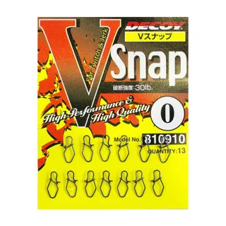 Застежка Decoy V Snap 2, 38lb 13 шт