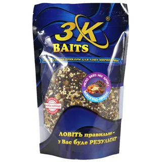 Зерновой МИКС 3KBaits Micro Seed MIX Sport + Crushed Tiger nut (шоколад-арахис), 400г